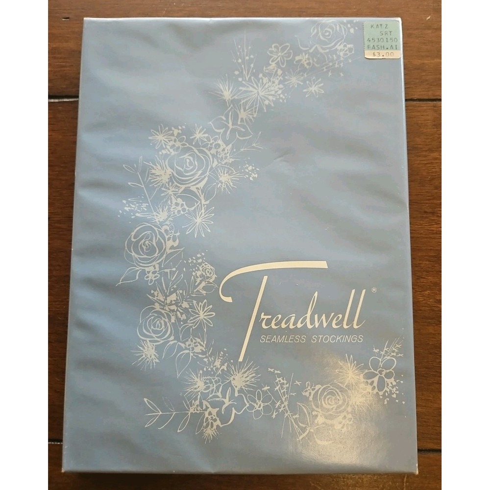 Treadwell Vtg Stockings Seamless size Medium Nylon Hosiery Suntan